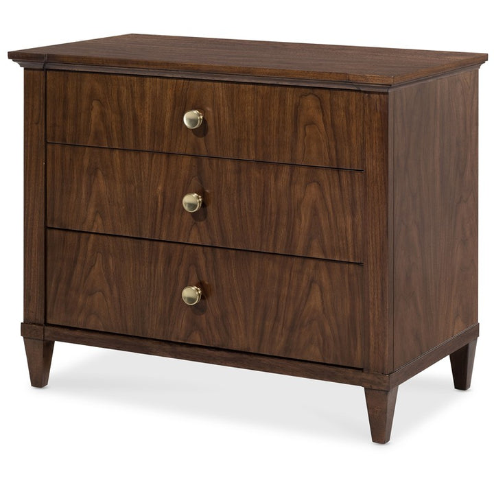 Archives - Three-Drawer Nightstand - Dark Brown