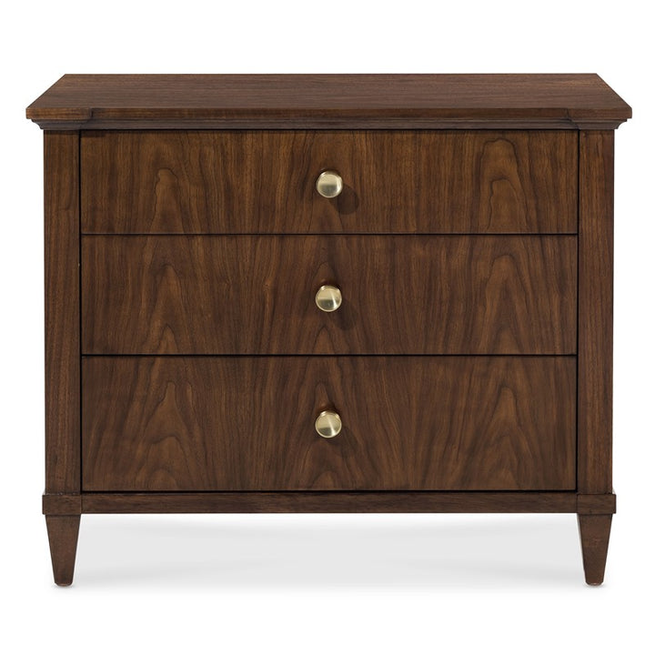 Archives - Three-Drawer Nightstand - Dark Brown