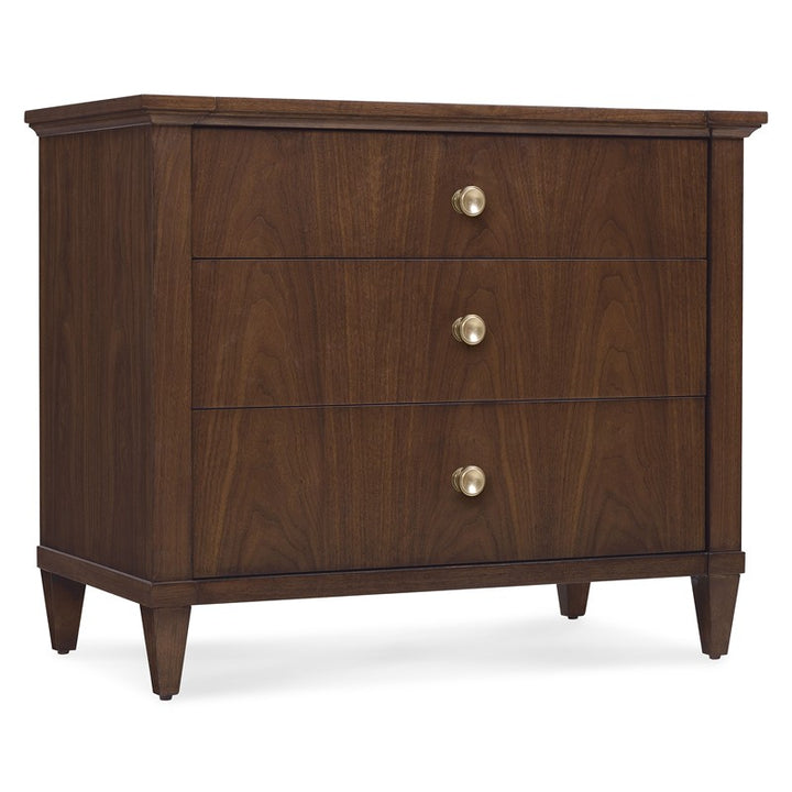 Archives - Three-Drawer Nightstand - Dark Brown