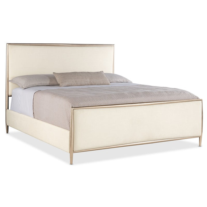 Westwood - Queen Upholstered Metal Bed - Beige