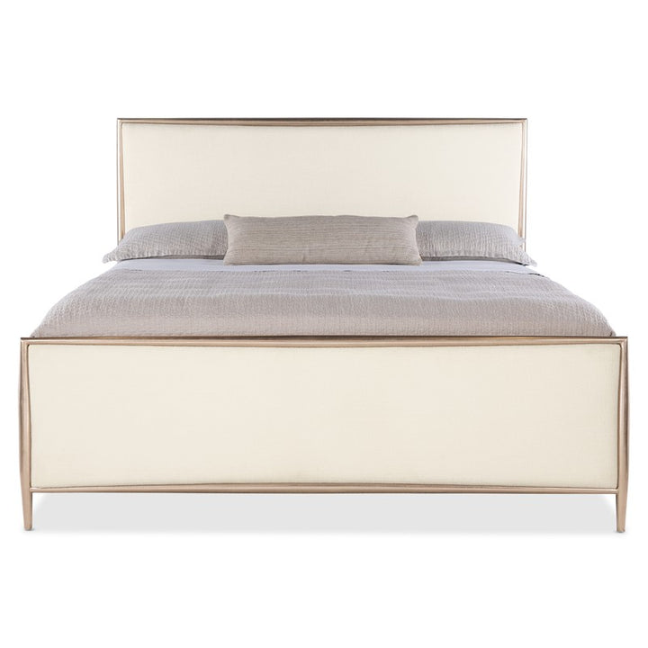 Westwood - Queen Upholstered Metal Bed - Beige