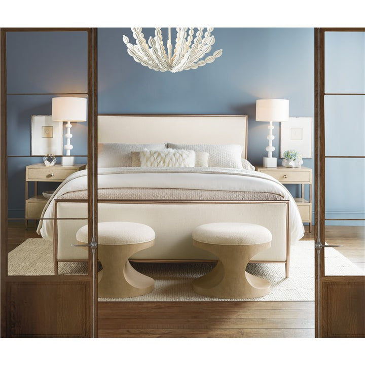 Westwood - Queen Upholstered Metal Bed - Beige