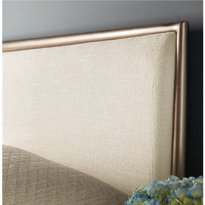 Westwood - King Upholstered Metal Bed - Beige