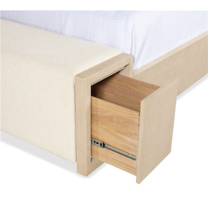 Westwood - Queen Upholstered Storage Bed - Beige