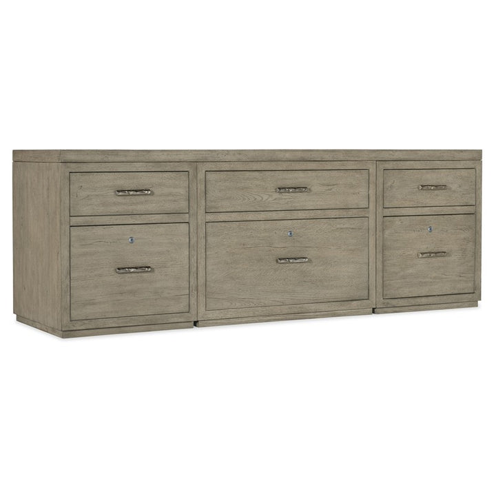 Linville Falls - Credenza - 84" Top - 2 Small Files And Lateral File