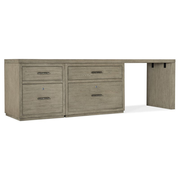 Linville Falls - Desk - 96" Top-Small File - Lateral File And Leg