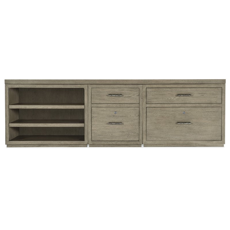 Linville Falls - Credenza - 96" Top - Small File - Lateral File And Open