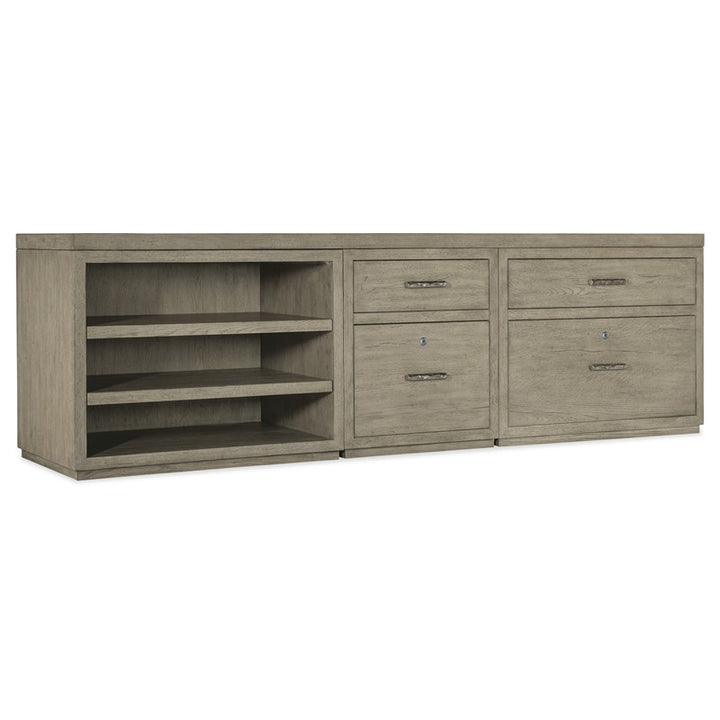 Linville Falls - Credenza - 96" Top - Small File - Lateral File And Open