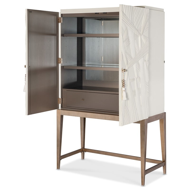 Melange - Dream Weaver Bar Cabinet - White