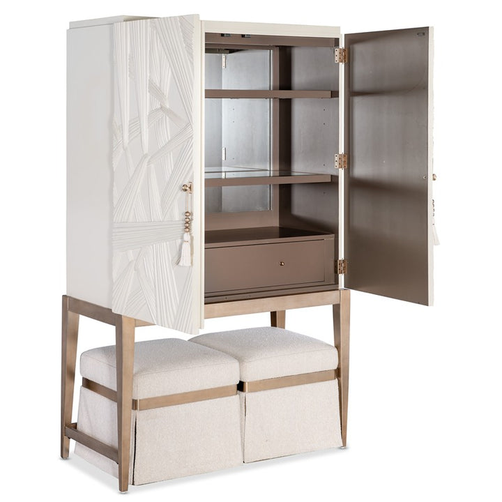 Melange - Dream Weaver Bar Cabinet - White