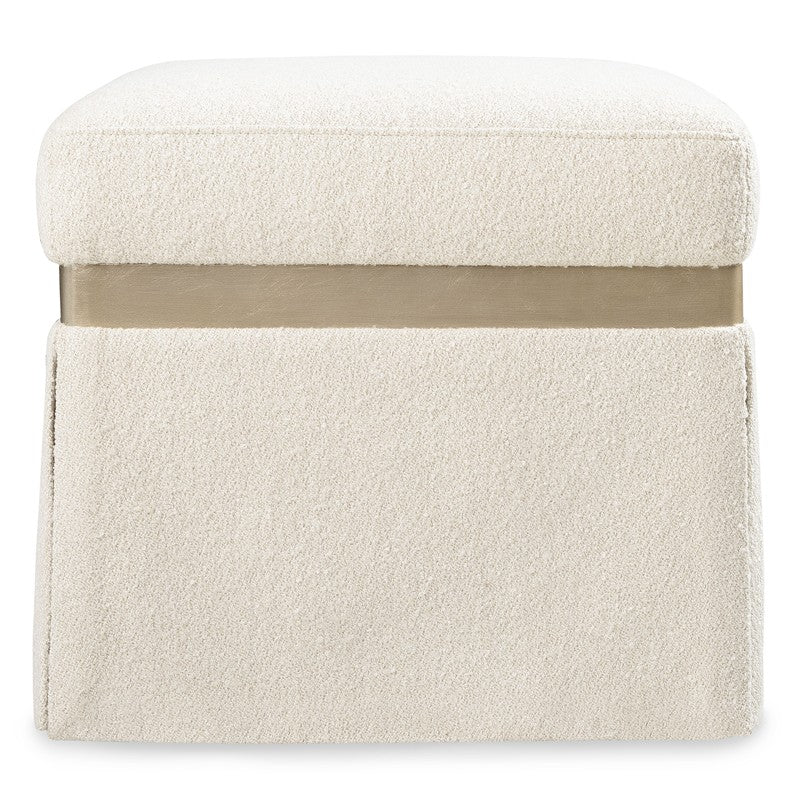 Melange - Dream Weaver Pouf - White