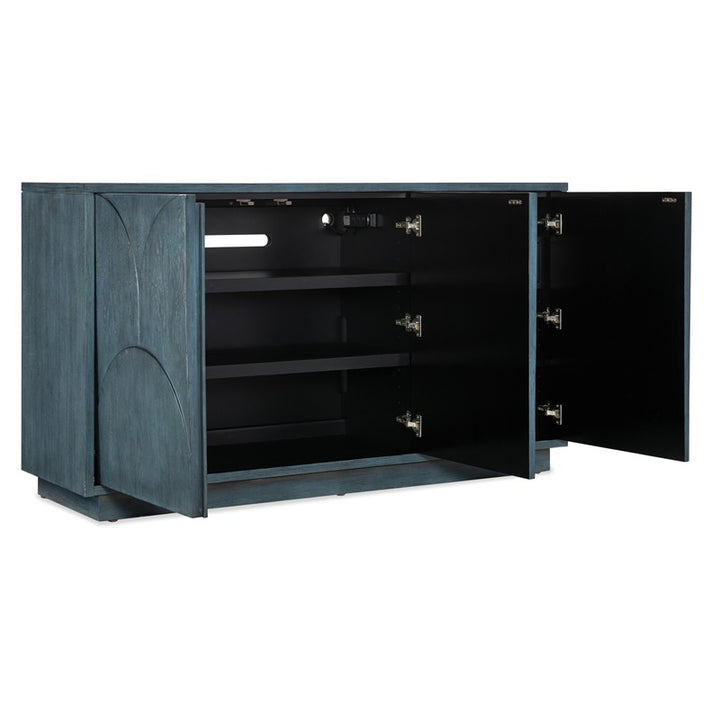 Melange - Round Valley Three Door Entertainment Credenza - Blue