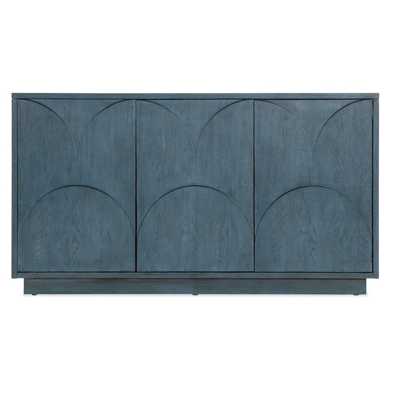 Melange - Round Valley Three Door Entertainment Credenza - Blue