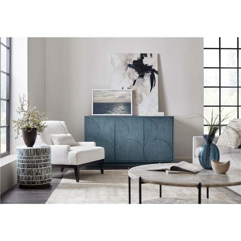 Melange - Round Valley Three Door Entertainment Credenza - Blue