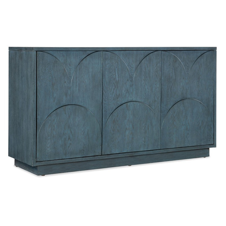 Melange - Round Valley Three Door Entertainment Credenza - Blue