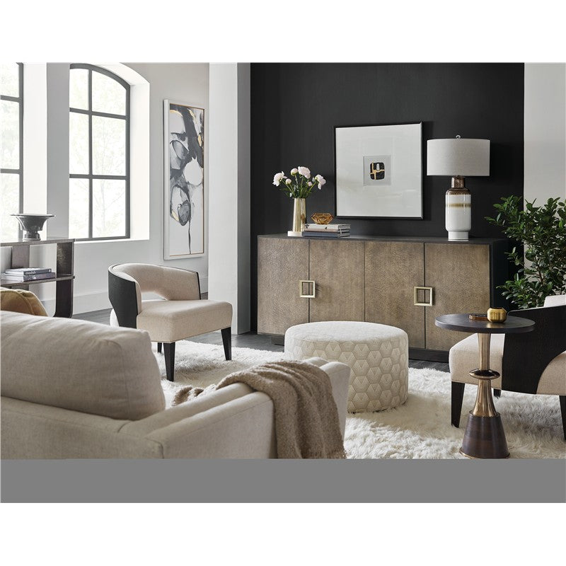 Melange - Asher Four Door Entertainment Credenza - Dark Brown