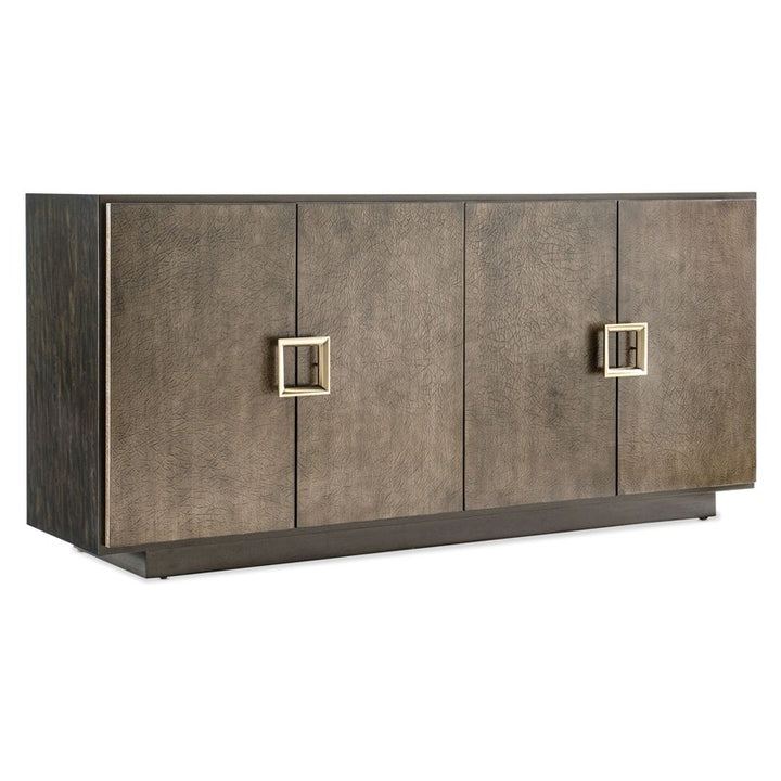 Melange - Asher Four Door Entertainment Credenza - Dark Brown