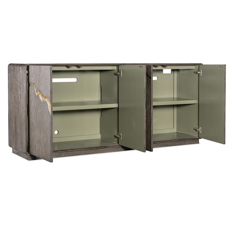 Melange - Fissured Entertainment Credenza - Dark Gray
