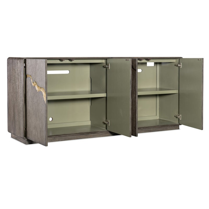 Melange - Fissured Entertainment Credenza - Dark Gray