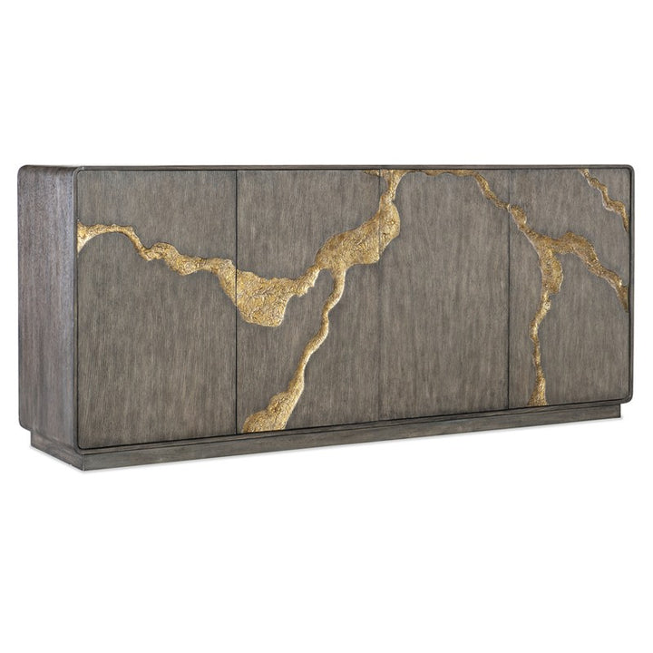 Melange - Fissured Entertainment Credenza - Dark Gray