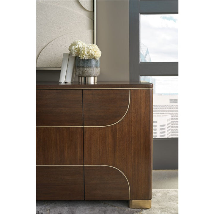 Melange - Contours Credenza - Dark Brown