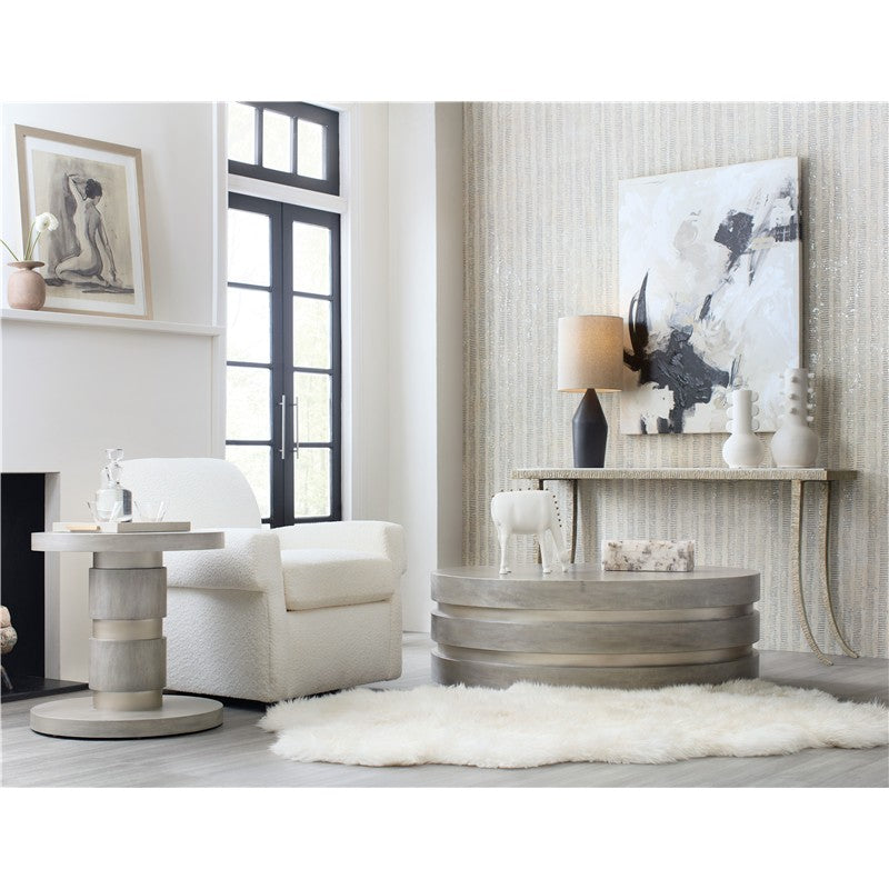 Melange - Guilded Cocktail Table - Pearl Silver