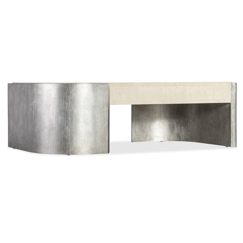 Melange - Silverfrost Cocktail Table - Pearl Silver
