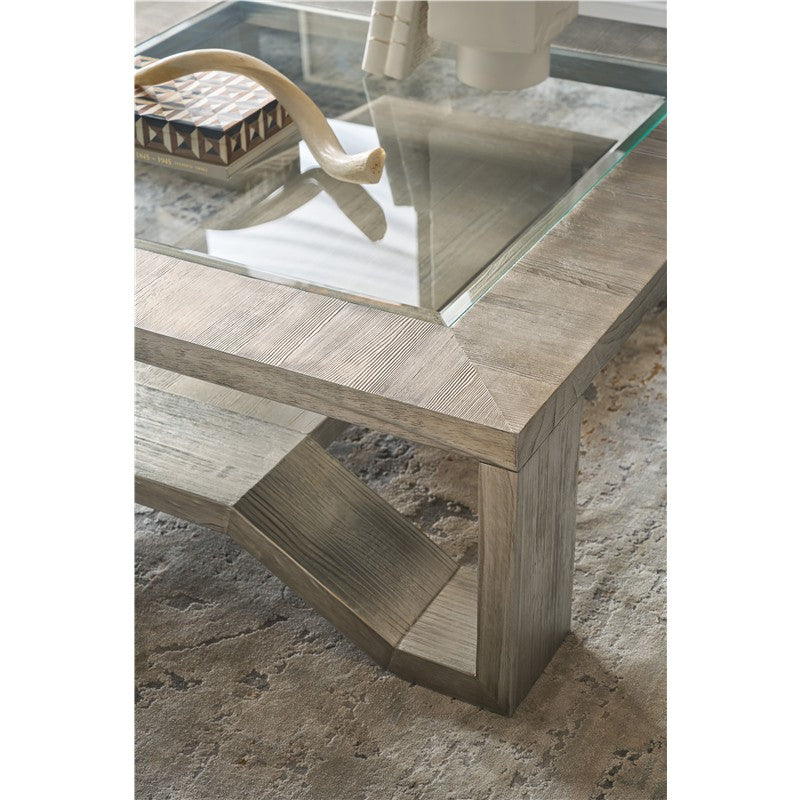 Melange - Saber Cocktail Table - Pearl Silver