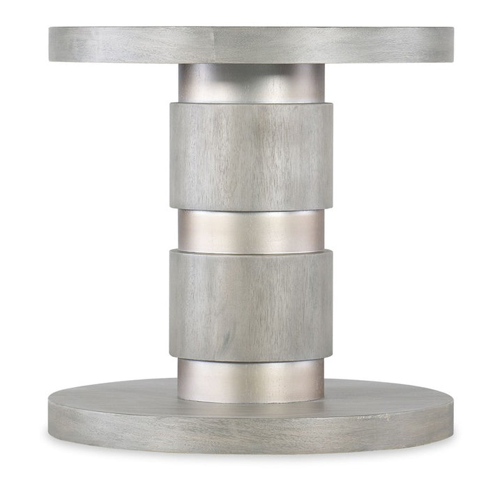 Melange - Guilded Accent Table - Pearl Silver