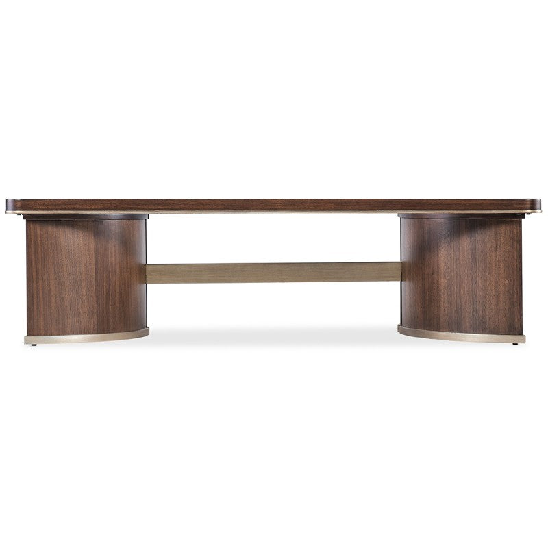 Melange - Contours Cocktail Table - Dark Brown