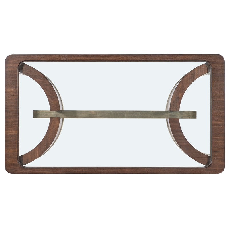 Melange - Contours Cocktail Table - Dark Brown