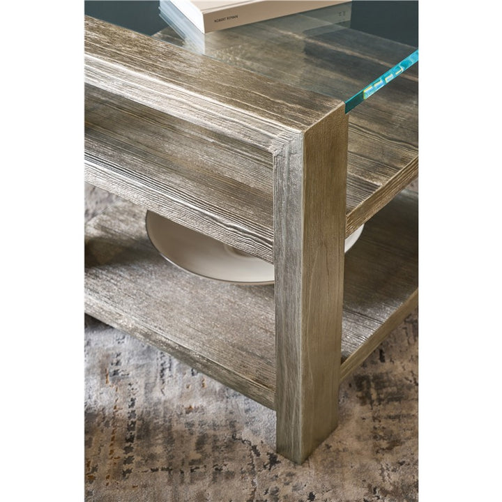 Melange - Saber End Table - Pearl Silver