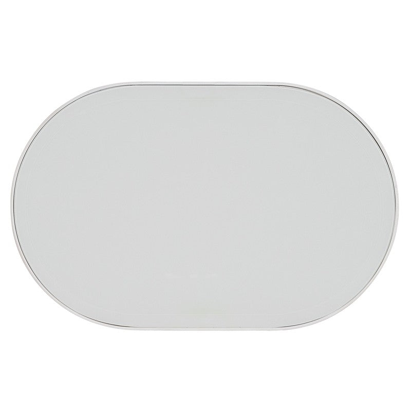 Melange - On The Bright Side Oval End Table - White