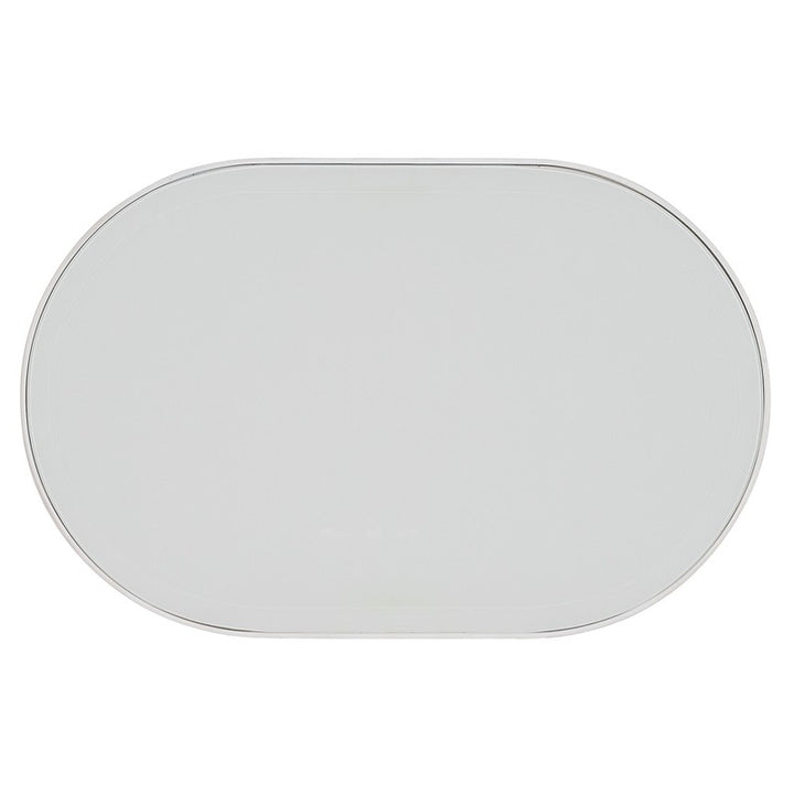 Melange - On The Bright Side Oval End Table - White