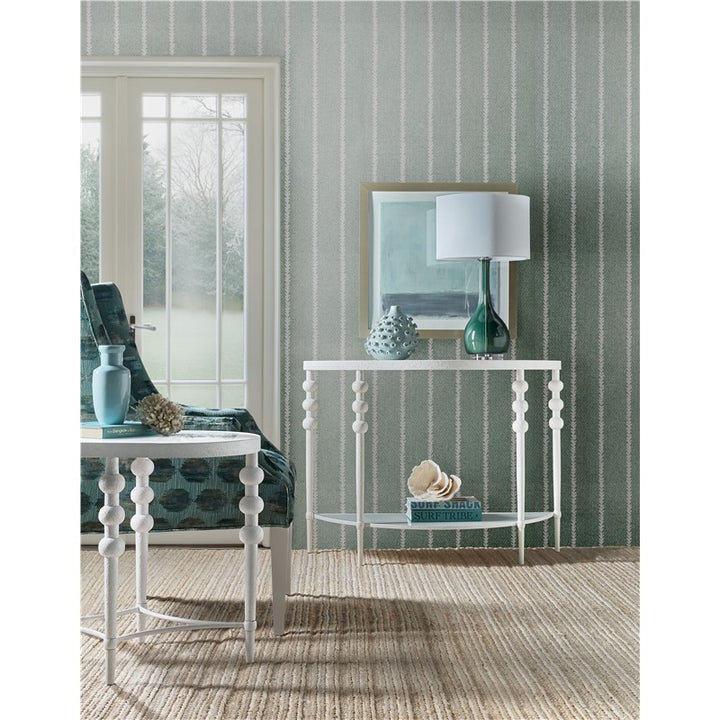 Melange - On The Bright Side Oval End Table - White