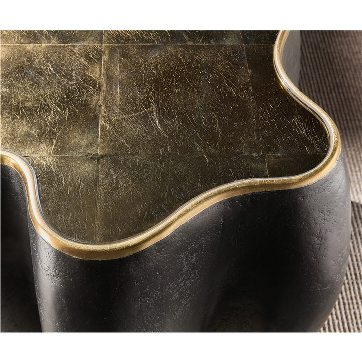 Melange - Even And Flow Round End Table - Black