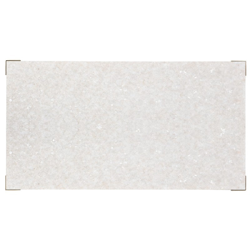 Melange - Jen Cocktail Table - White / Gold
