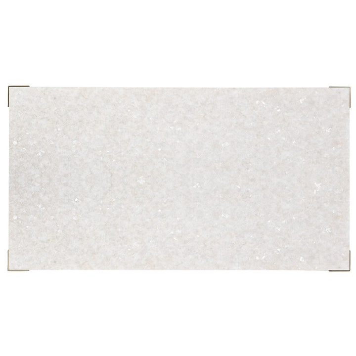 Melange - Jen Cocktail Table - White / Gold