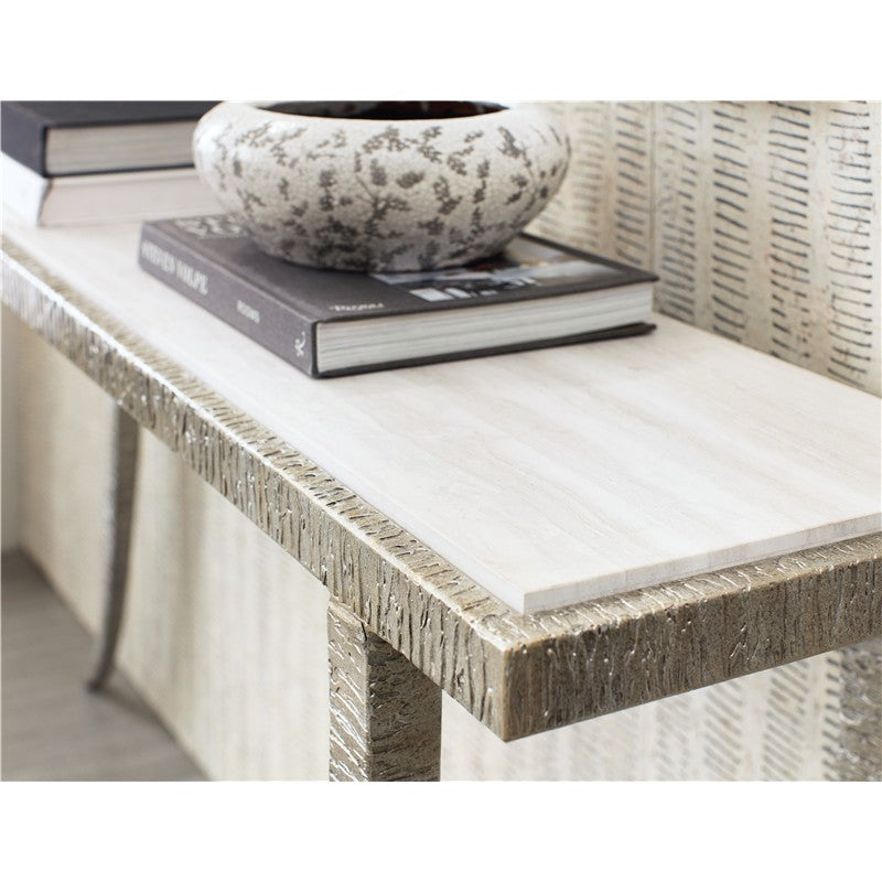 Melange - Sabre Console Table - Pearl Silver