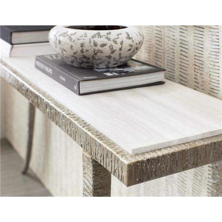 Melange - Sabre Console Table - Pearl Silver