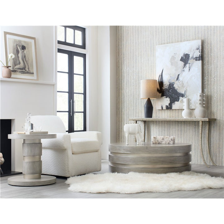 Melange - Sabre Console Table - Pearl Silver