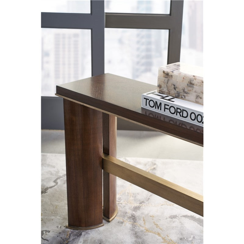Melange - Contours Console - Dark Brown