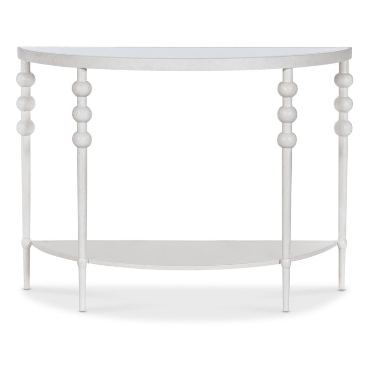 Melange - On The Bright Side Demilune Console - White