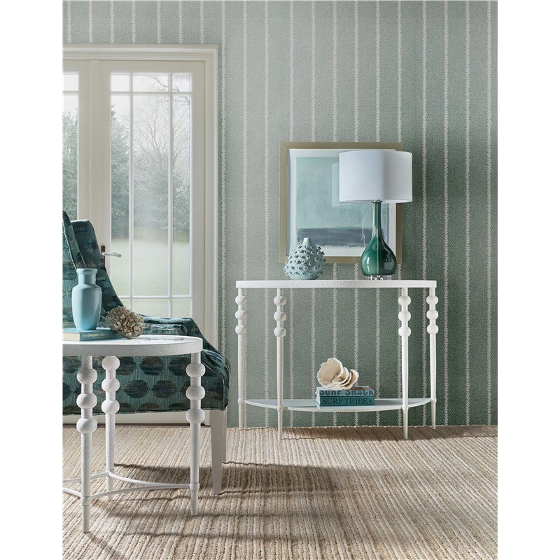 Melange - On The Bright Side Demilune Console - White