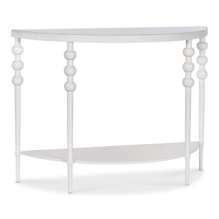 Melange - On The Bright Side Demilune Console - White