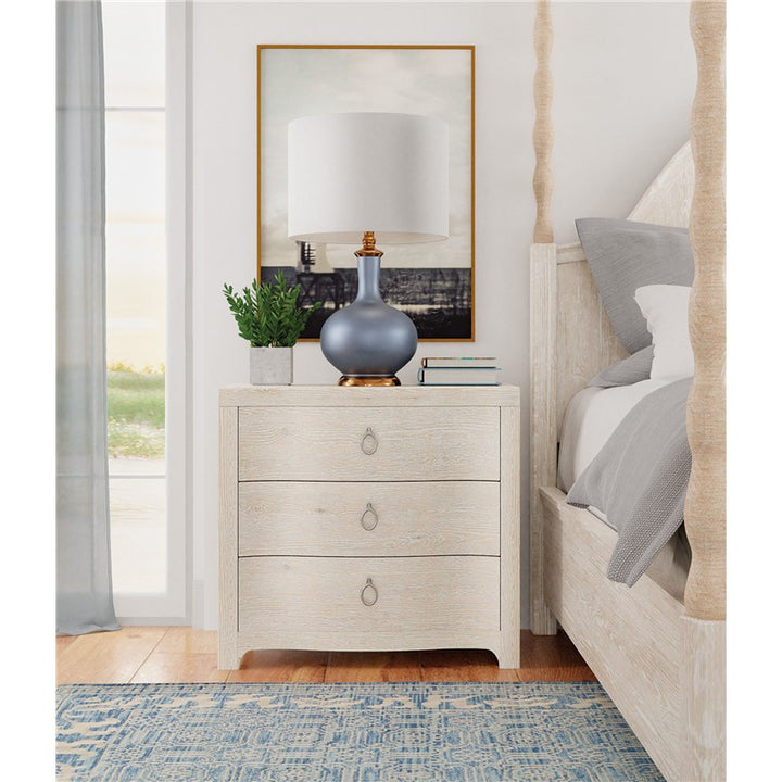 Serenity - Antigua 3-Drawer Nightstand - Beige