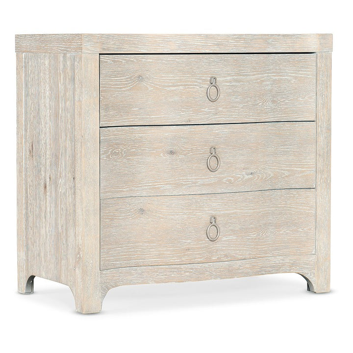 Serenity - Antigua 3-Drawer Nightstand - Beige