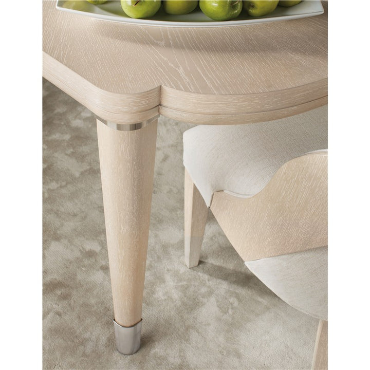 Nouveau Chic - Rectangle Dining Table With 1-22" Leaf - Light Brown