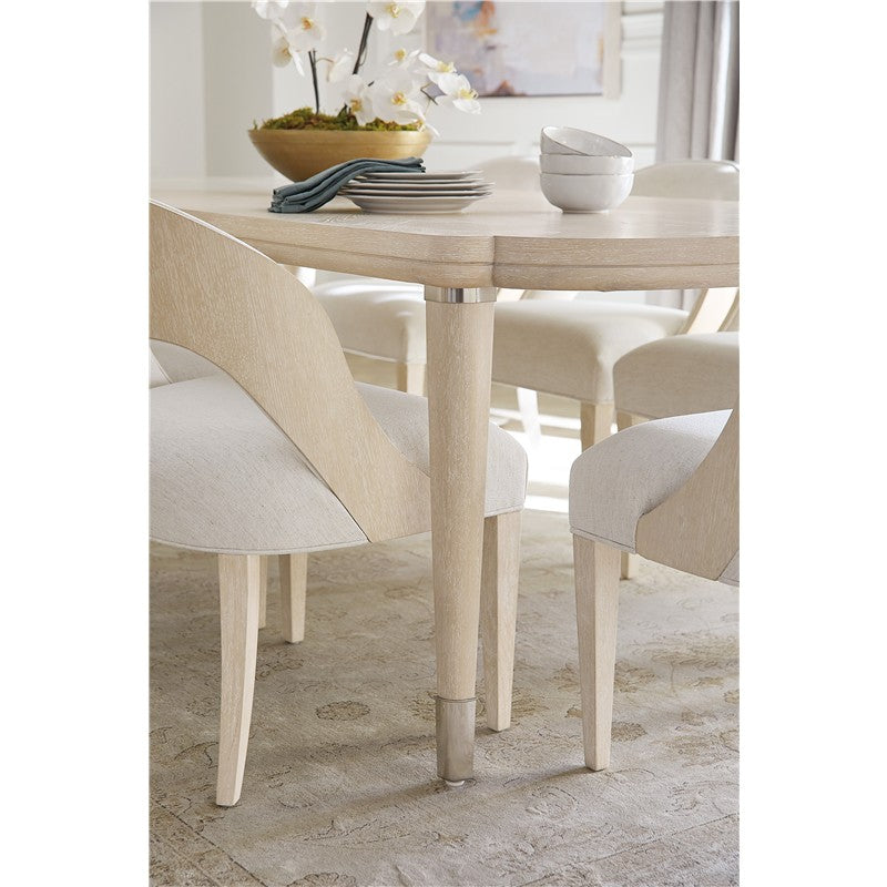 Nouveau Chic - Rectangle Dining Table With 1-22" Leaf - Light Brown