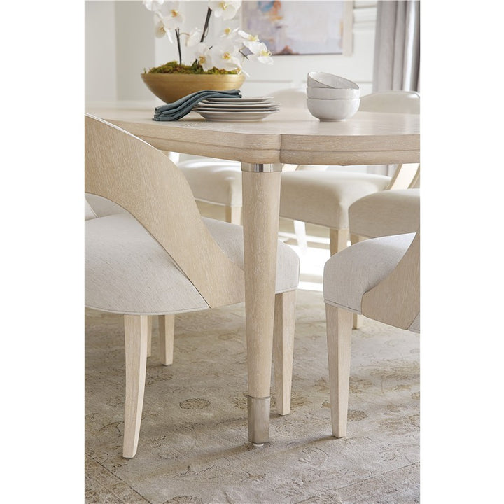 Nouveau Chic - Rectangle Dining Table With 1-22" Leaf - Light Brown